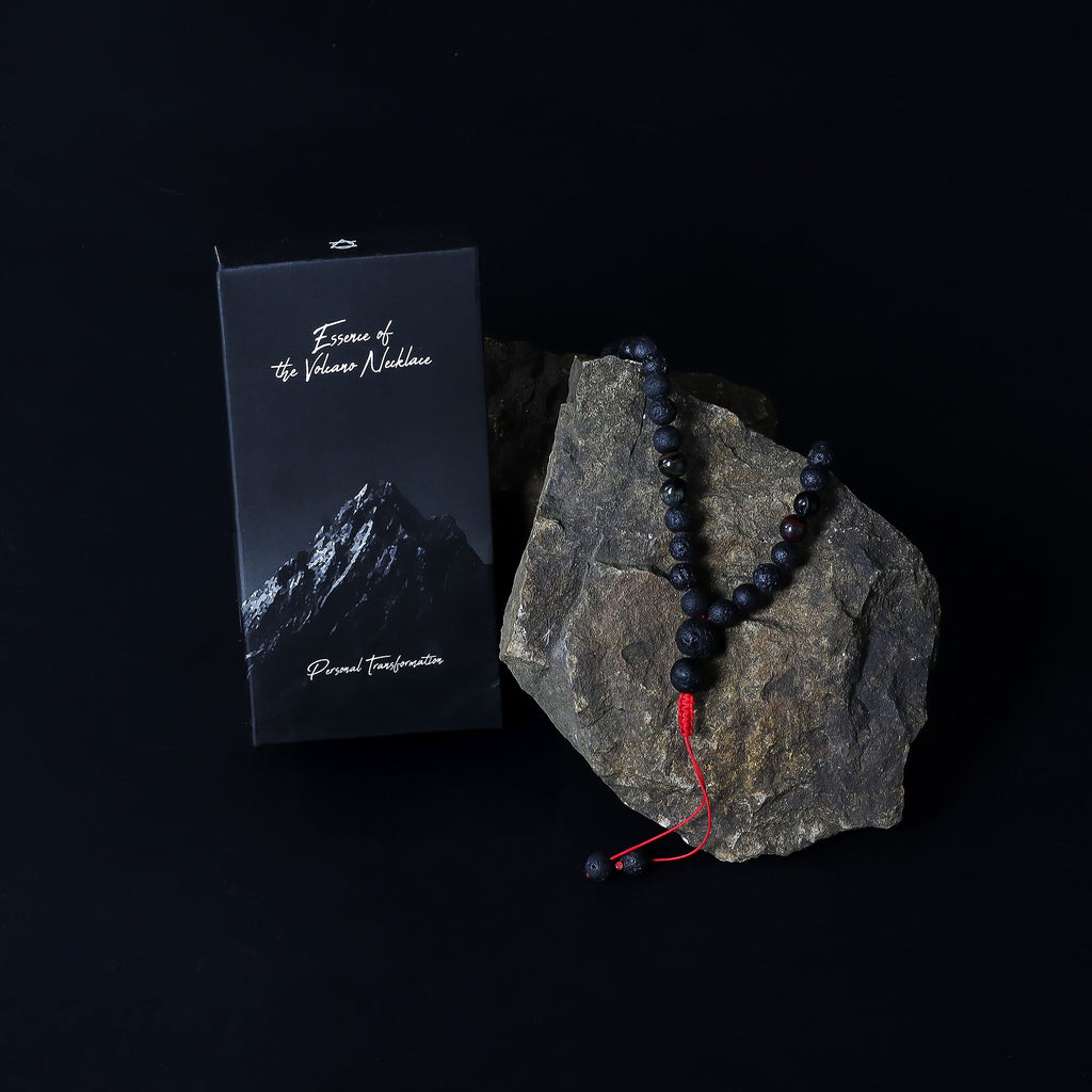 Essence of the Volcano Necklace with Natural Lava Stone Design