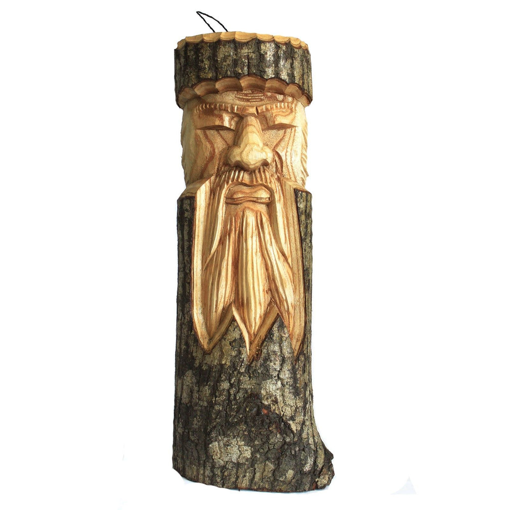 Old Man Tree Trunk Carving for Unique Indoor and Outdoor Decor