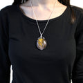 Swirl Wrapped Gemstone Necklace with Tiger Eye Design