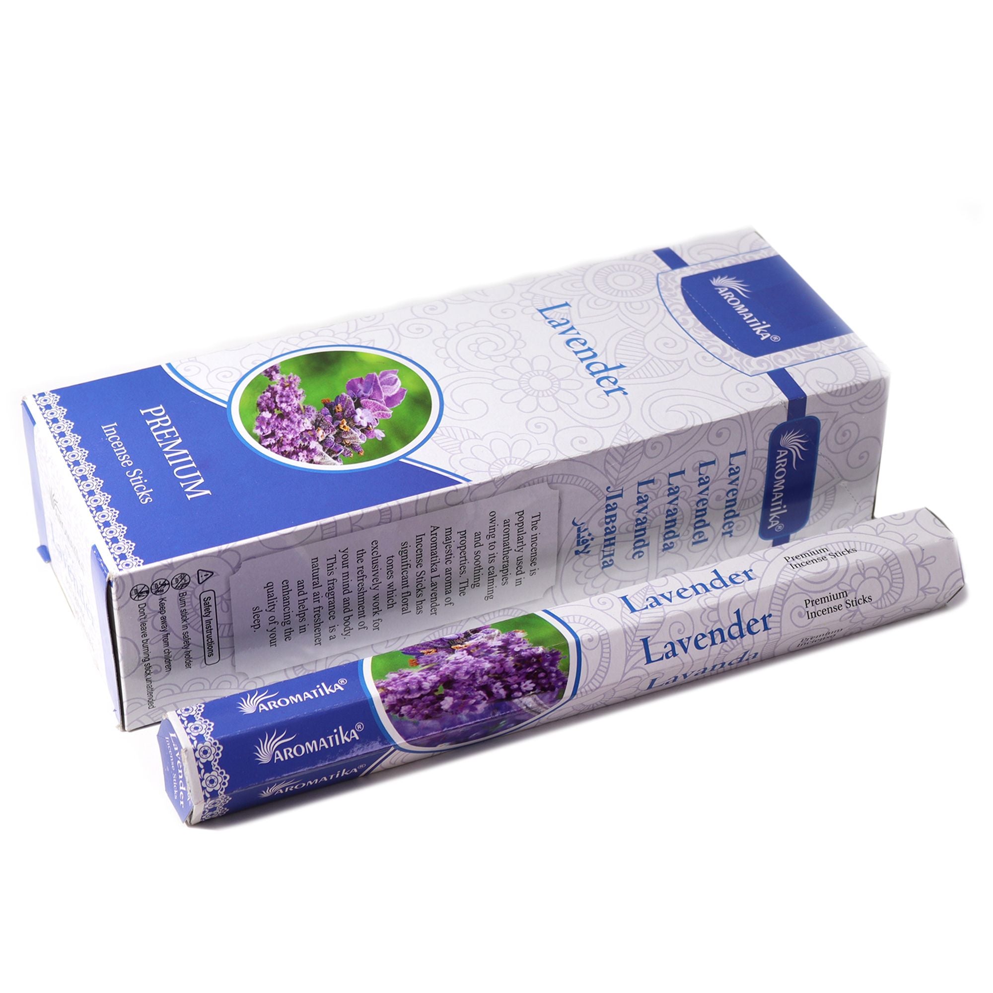 Aromatika Lavender Scented Hex Incense Sticks for Relaxation