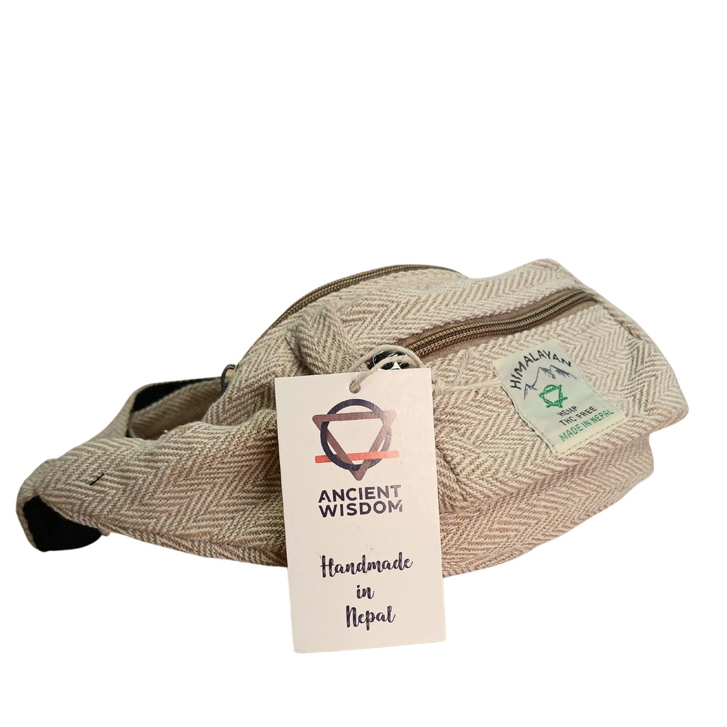 Cotton Hemp Style Belt Bag in Natural for Everyday Use