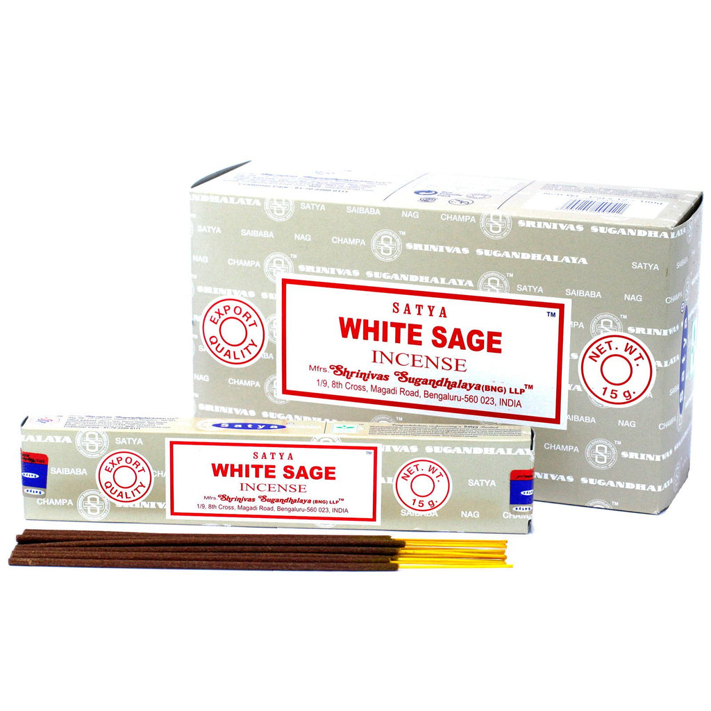 Satya Incense 15gm White Sage Sticks for Refreshing Aroma
