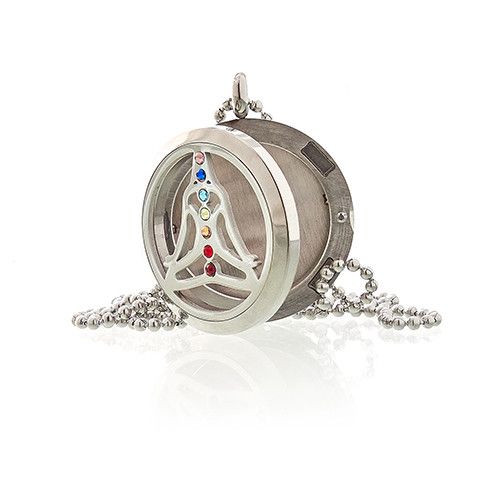 Aromatherapy Jewellery Necklace Yoga Chakra Diffuser 30mm Design