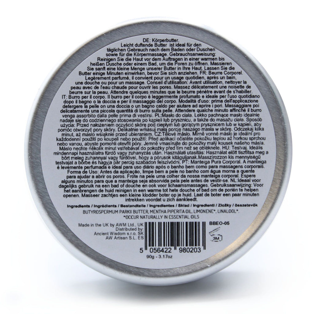 Aromatherapy Shea Body Butter 90g with Refreshing Peppermint