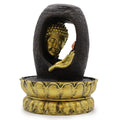 30cm Tabletop Water Feature with Golden Buddha and Vitarka Mudra