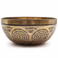 Tibetan Healing Engraved Bowl with Om and Buddha Design 21cm