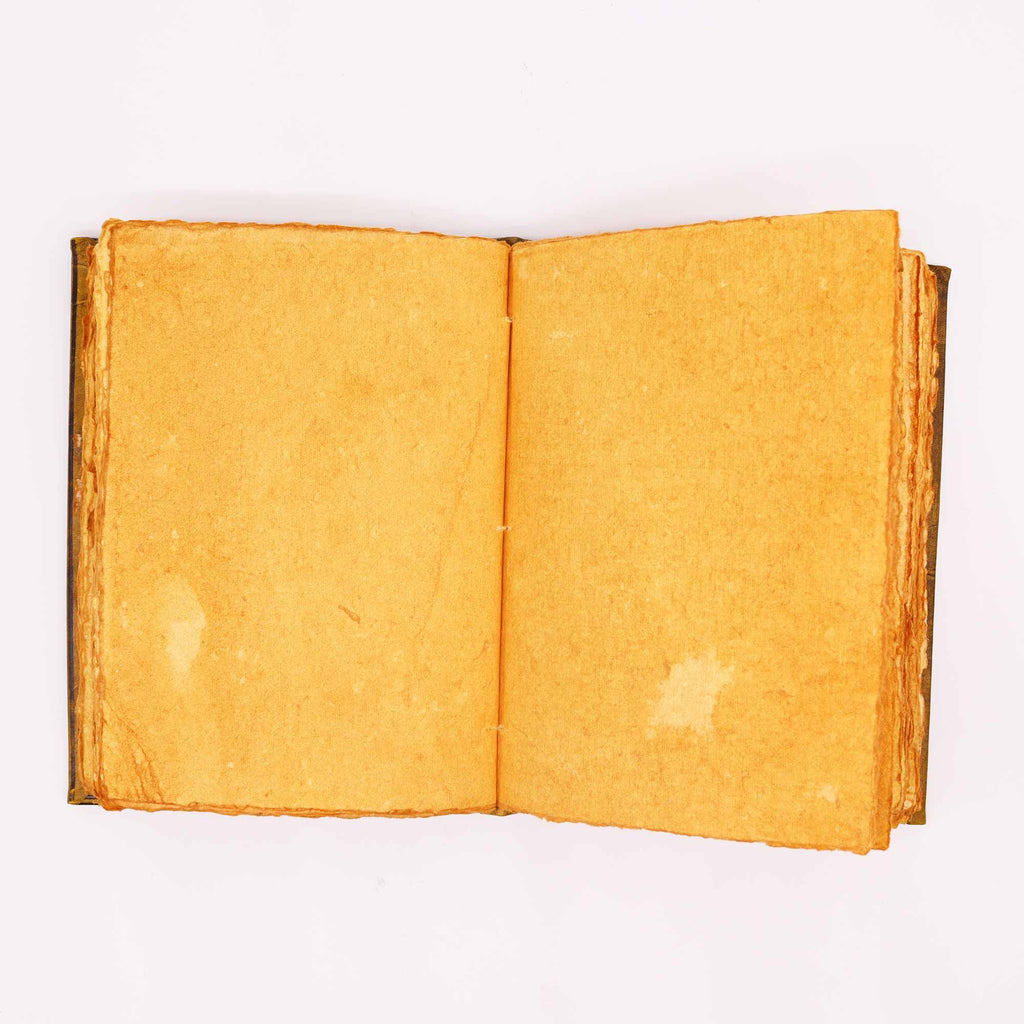 Hefty Coffee Tan Book with Zinc Owl Decor and 200 Pages