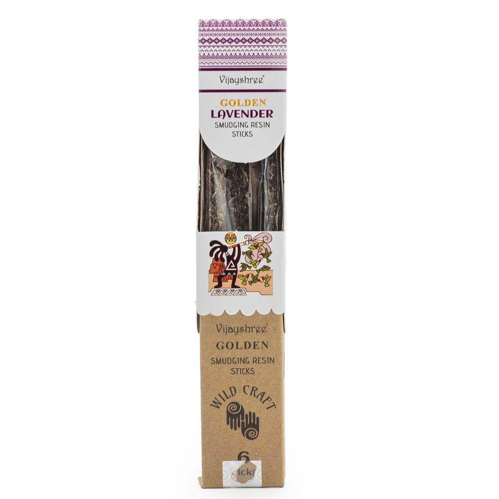 Golden Lavender Smudging Resin Sticks for Peaceful Atmosphere