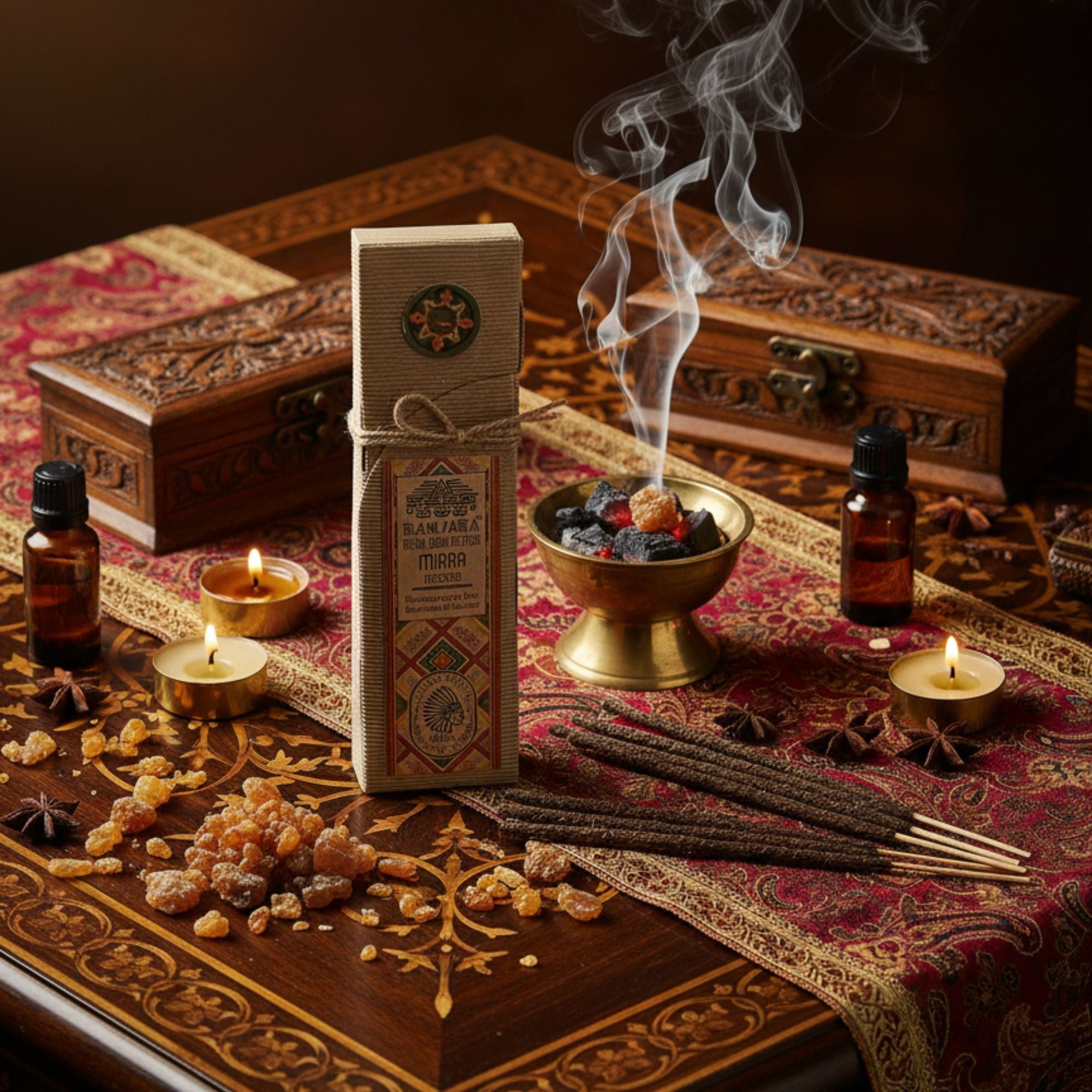 Ritual Resin on Stick Myrrh for Calm Clarity and Reflection