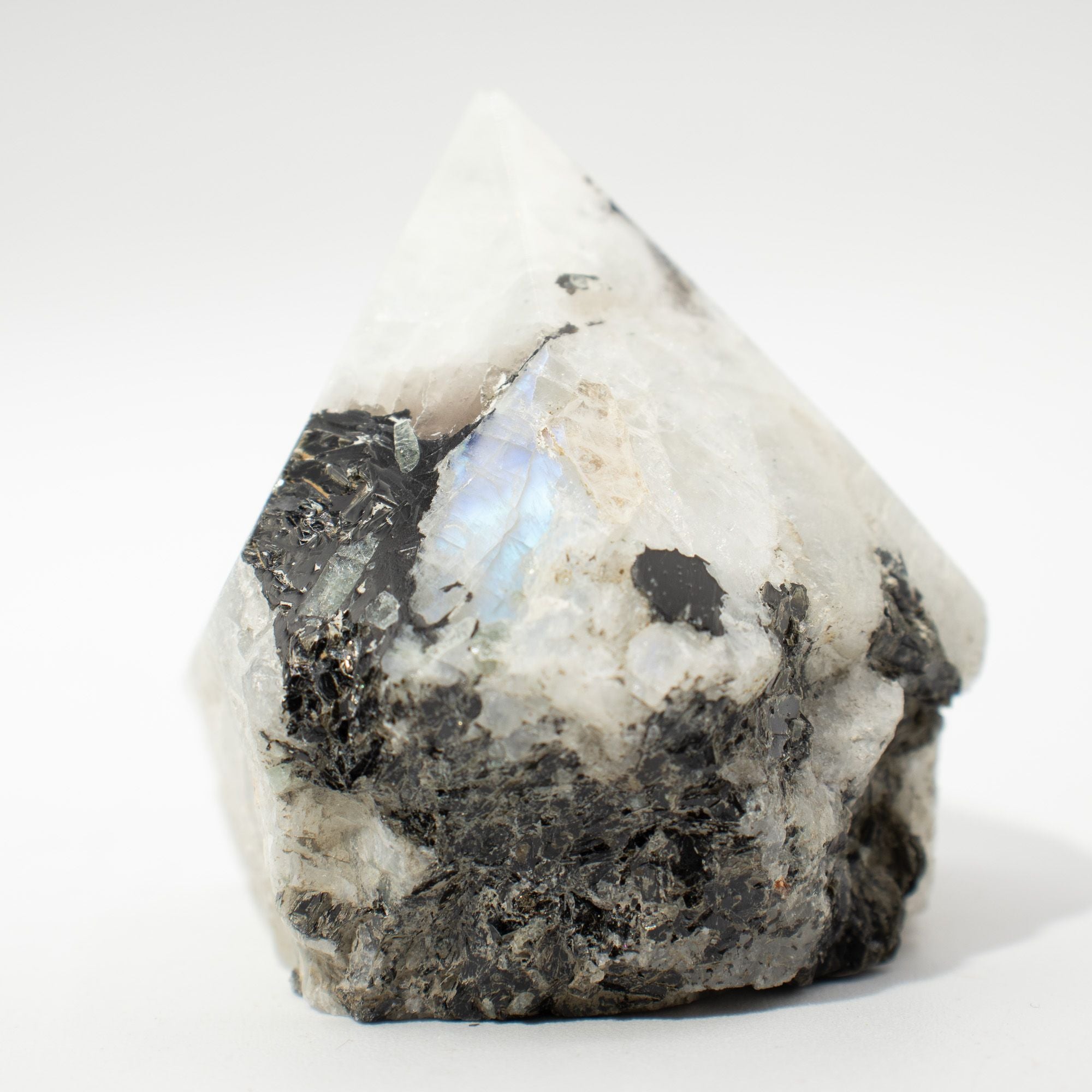 Rainbow Moonstone Gemstone Top Polished Points 5 to 6 Pieces