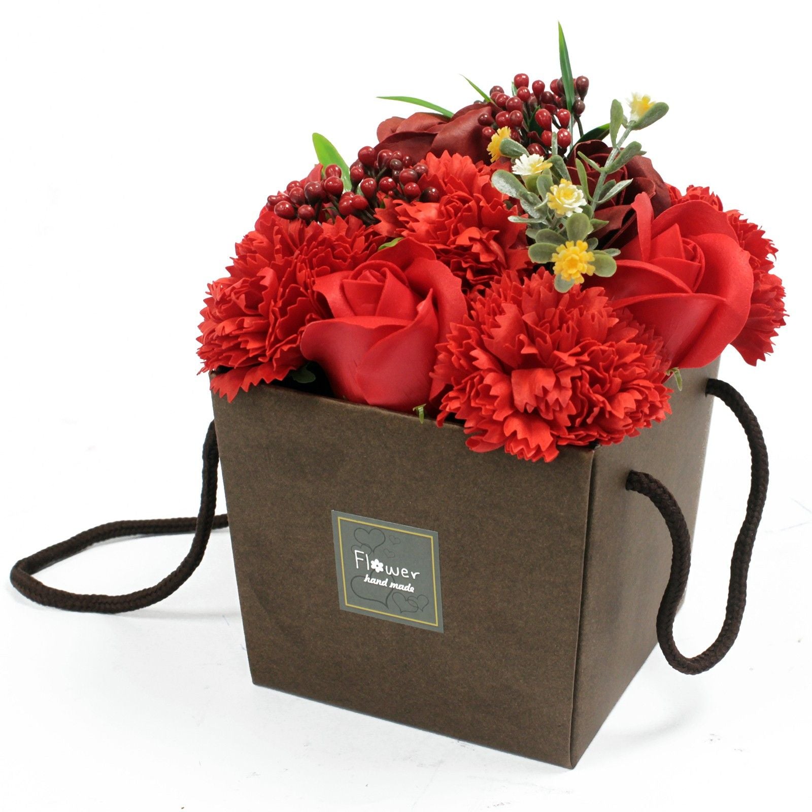 Luxury Soap Flower Bouquet with Red Rose and Carnation Gift