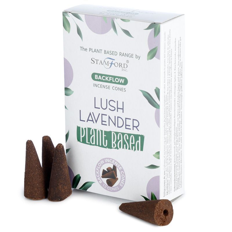 Plant Based Backflow Incense Cones with Lush Lavender Aroma
