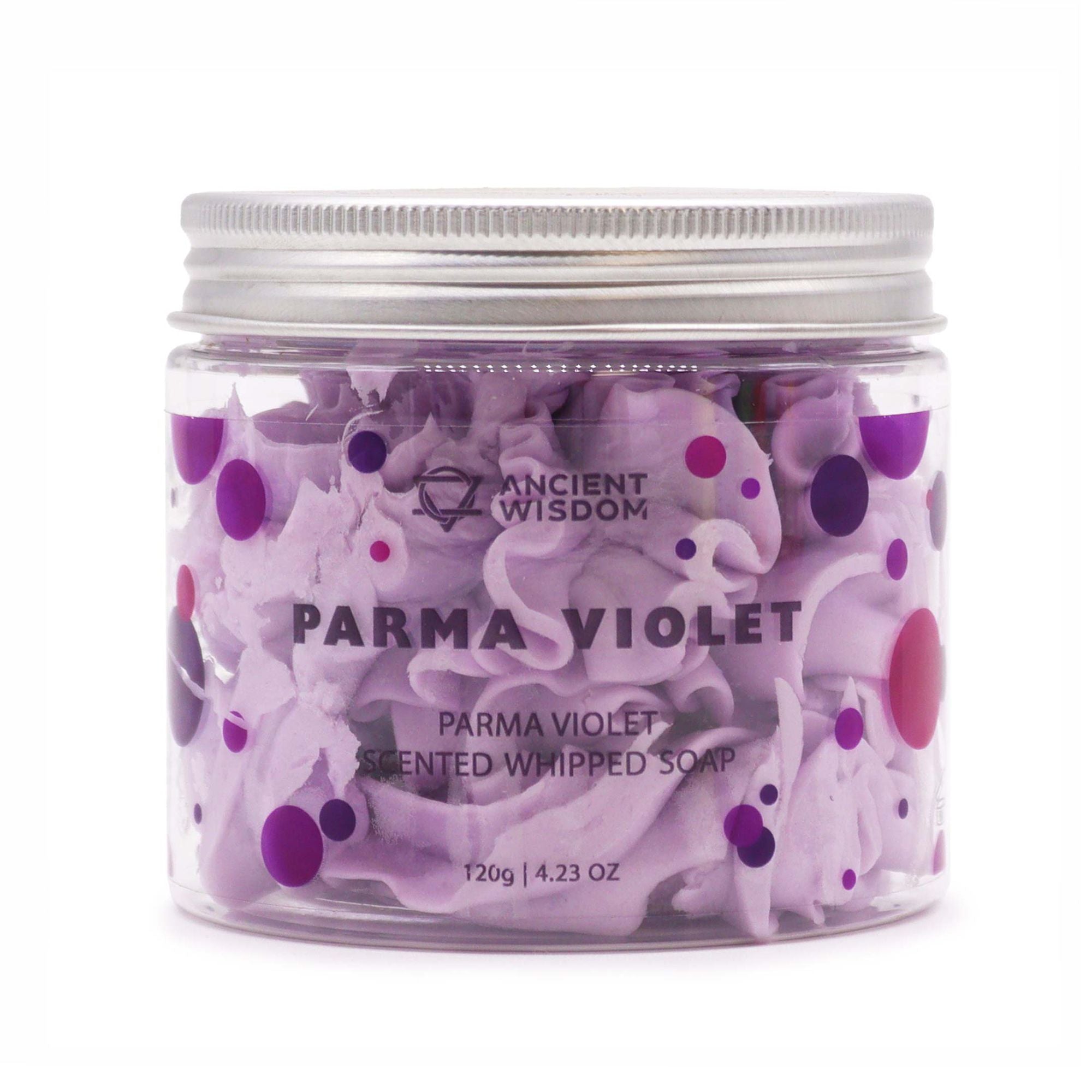 Parma Violet Whipped Soap 120g for Refreshing Bath Indulgence