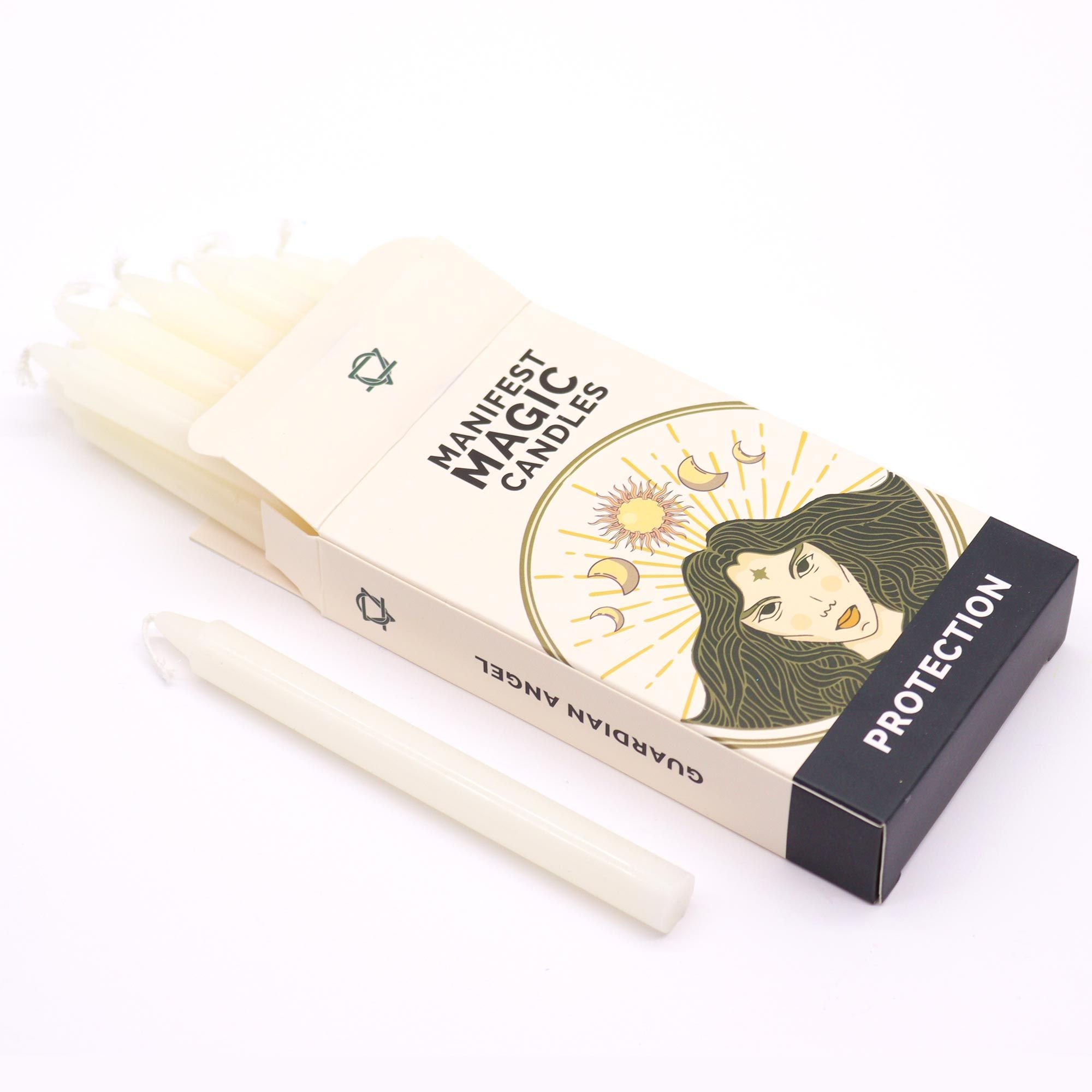 Manifest Magic Candles Pack of 12 in Ivory for Spiritual Use