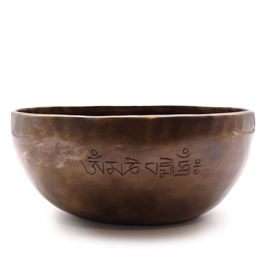 Extra Large Indian Moon Phase Singing Bowl 22cm for Relaxation