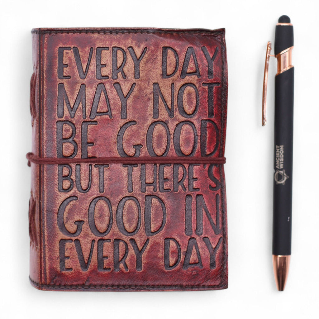 Fat Deckled Edge Leather Notebook for Daily Reflection and Travel