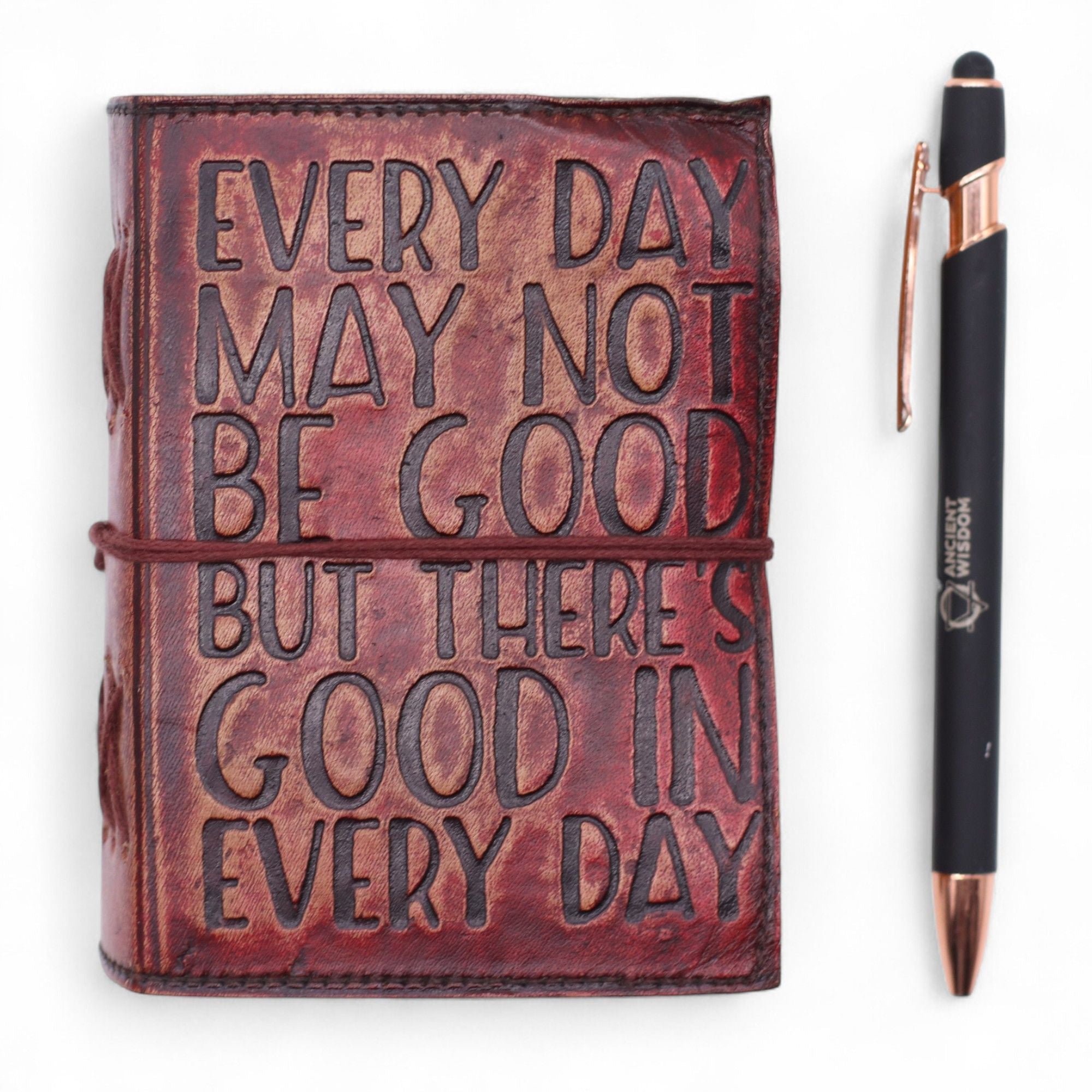 Fat Deckled Edge Leather Notebook for Daily Reflection and Travel