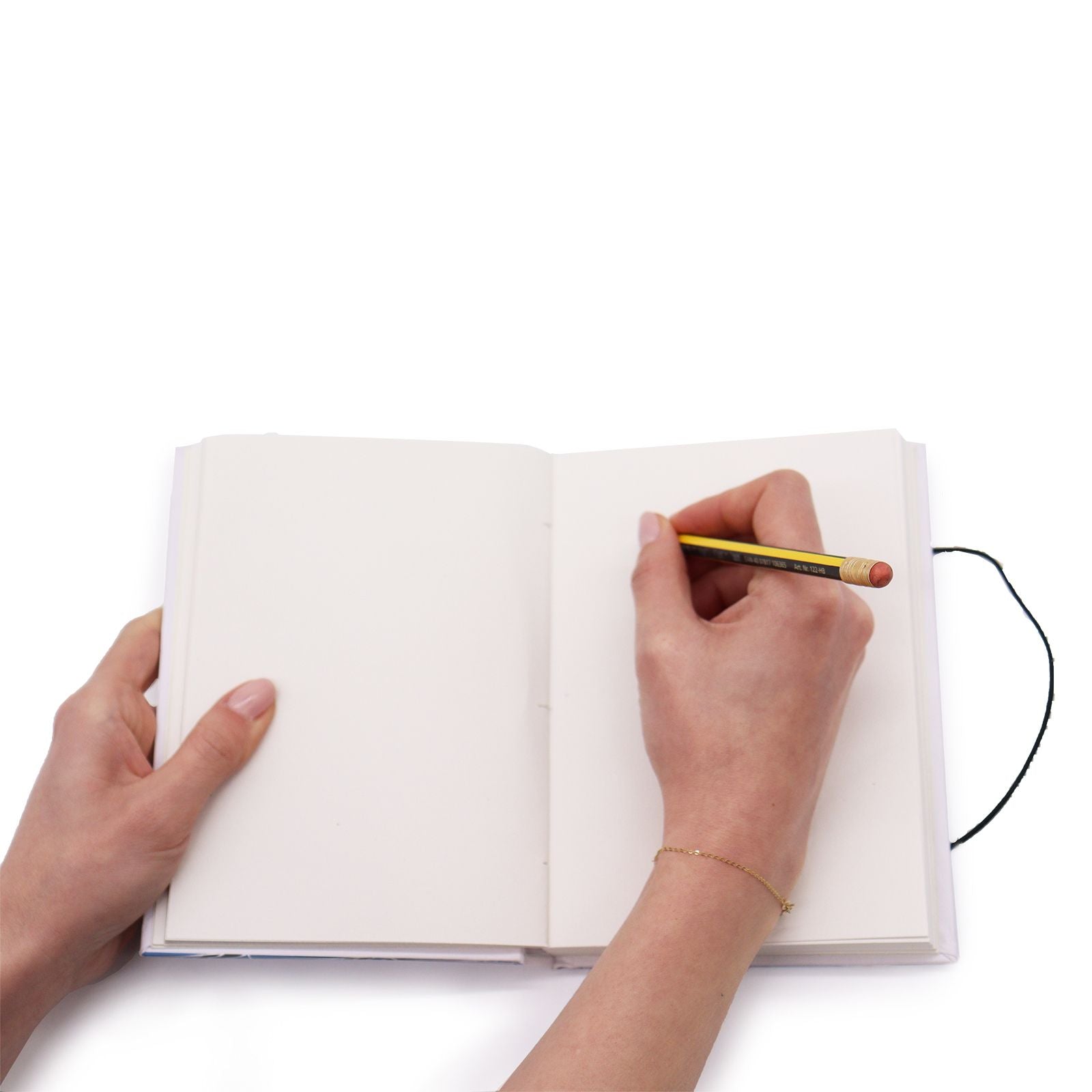 Notebook with Strap Featuring Beautiful Flowers in the Same Garden