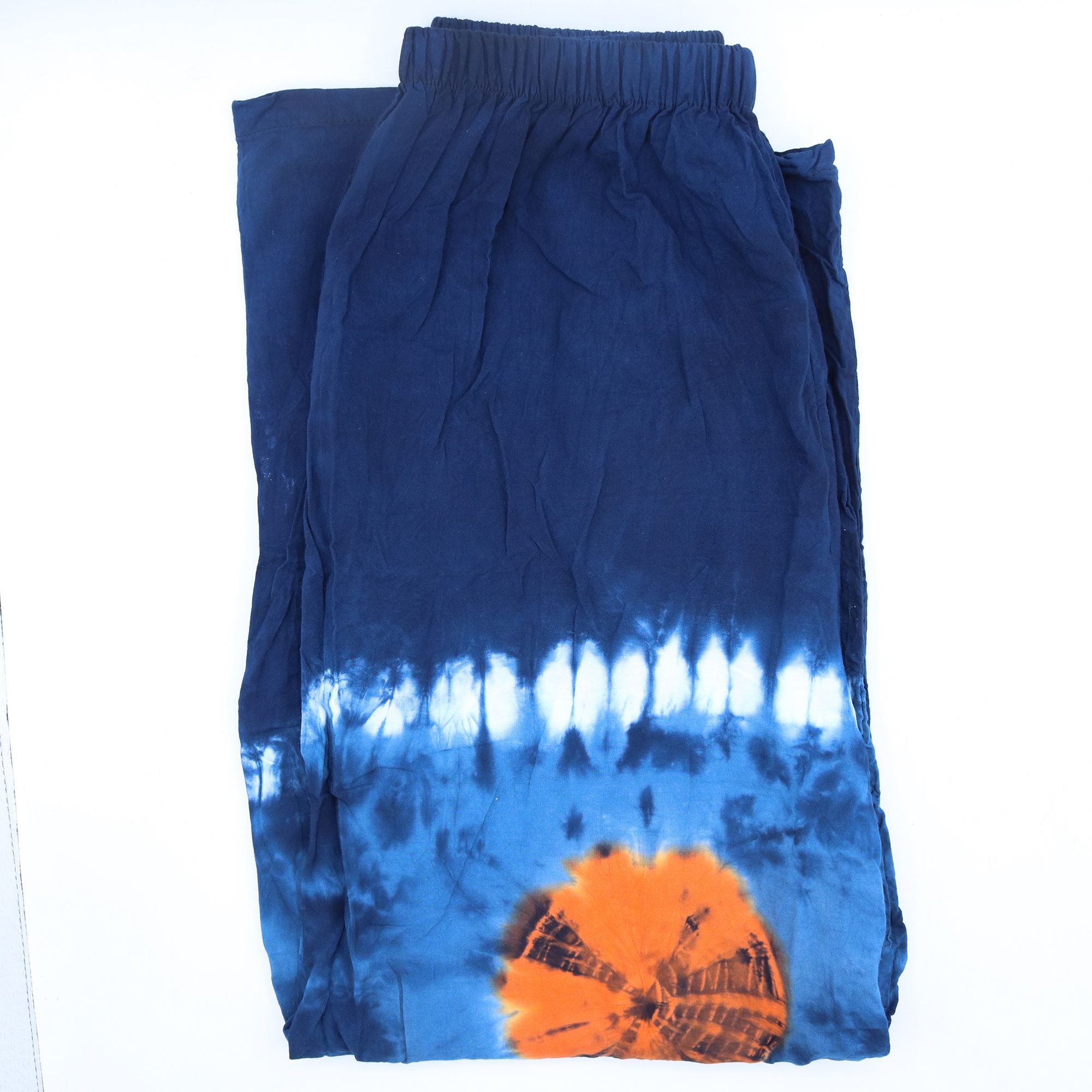 Japanese Style Lounge Pants in Teal and Orange for Comfort