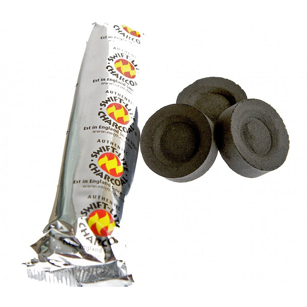 Pack of 10 Charcoal Tablets for Incense and Hookah Use