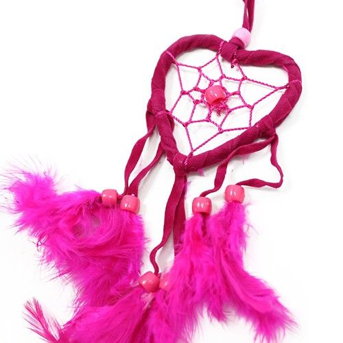 Bali Dreamcatchers Small Heart Turquoise Pink Purple Design Craft