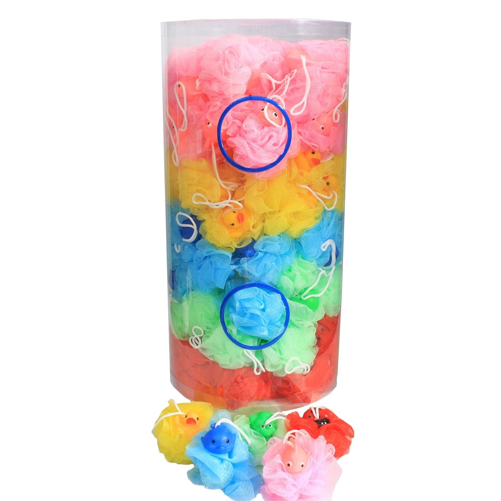 Squeaky Toy Scrunchie for Fun Bath Time in Assorted Colours