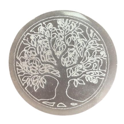 Small 8cm Charging Plate with Tree of Life Design for Decor