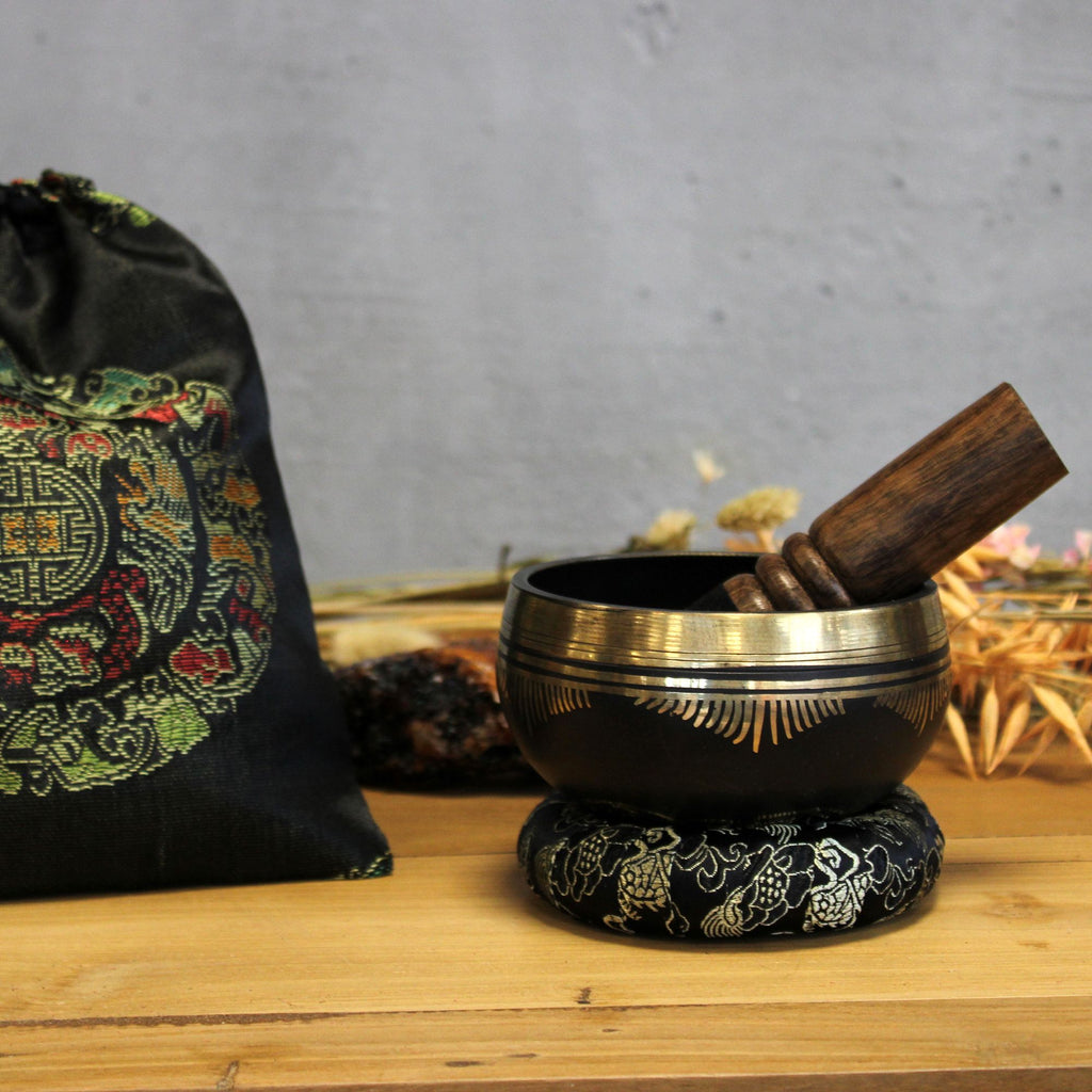 Flower Of Life Sing Bowl Set with Mallet and Carrying Case