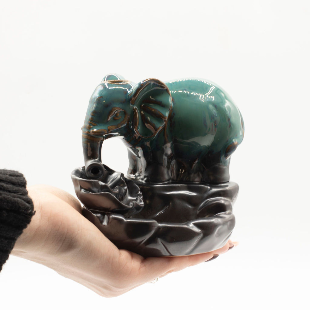 Backflow Incense Burner Elephant at Pool for Soothing Atmosphere