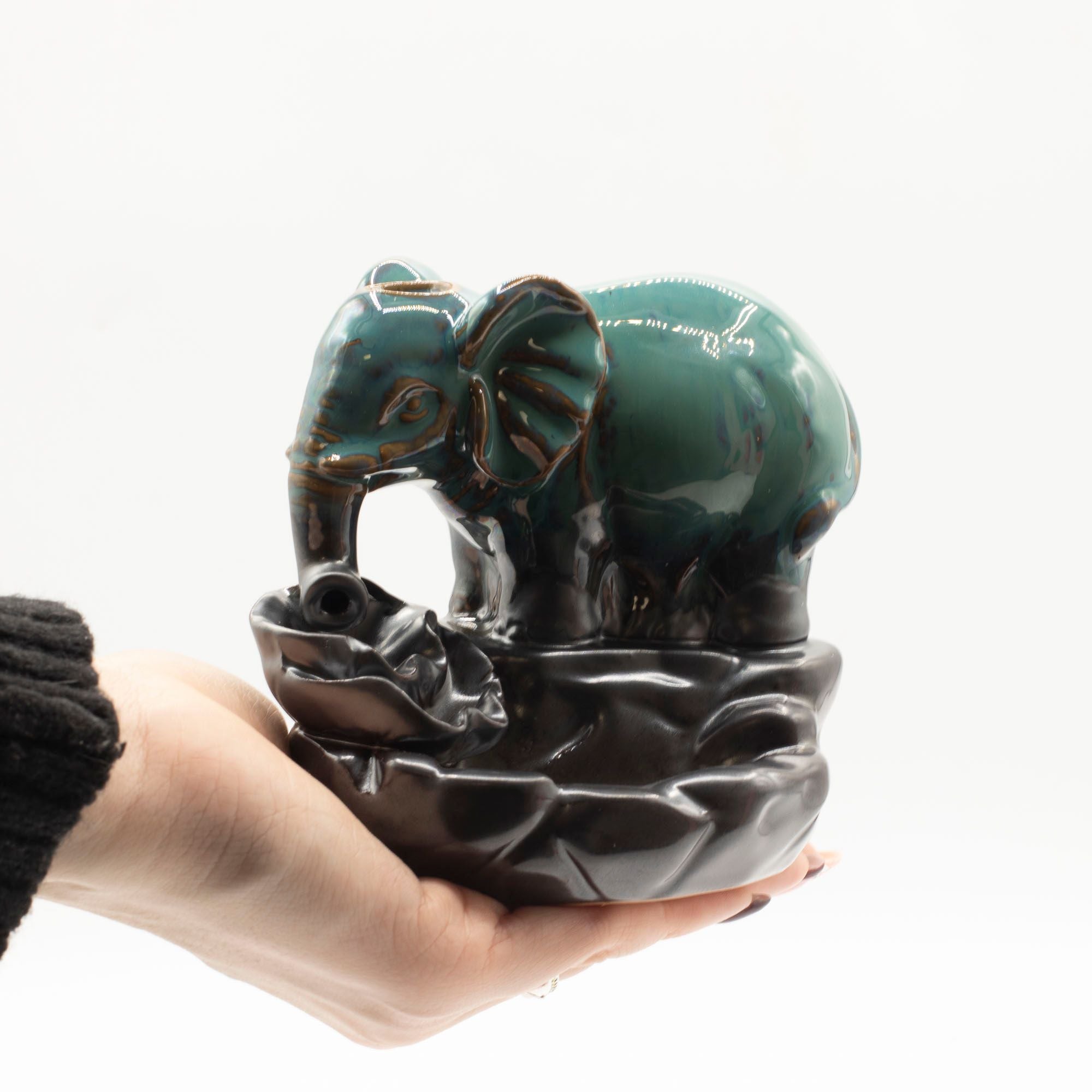 Backflow Incense Burner Elephant at Pool for Soothing Atmosphere