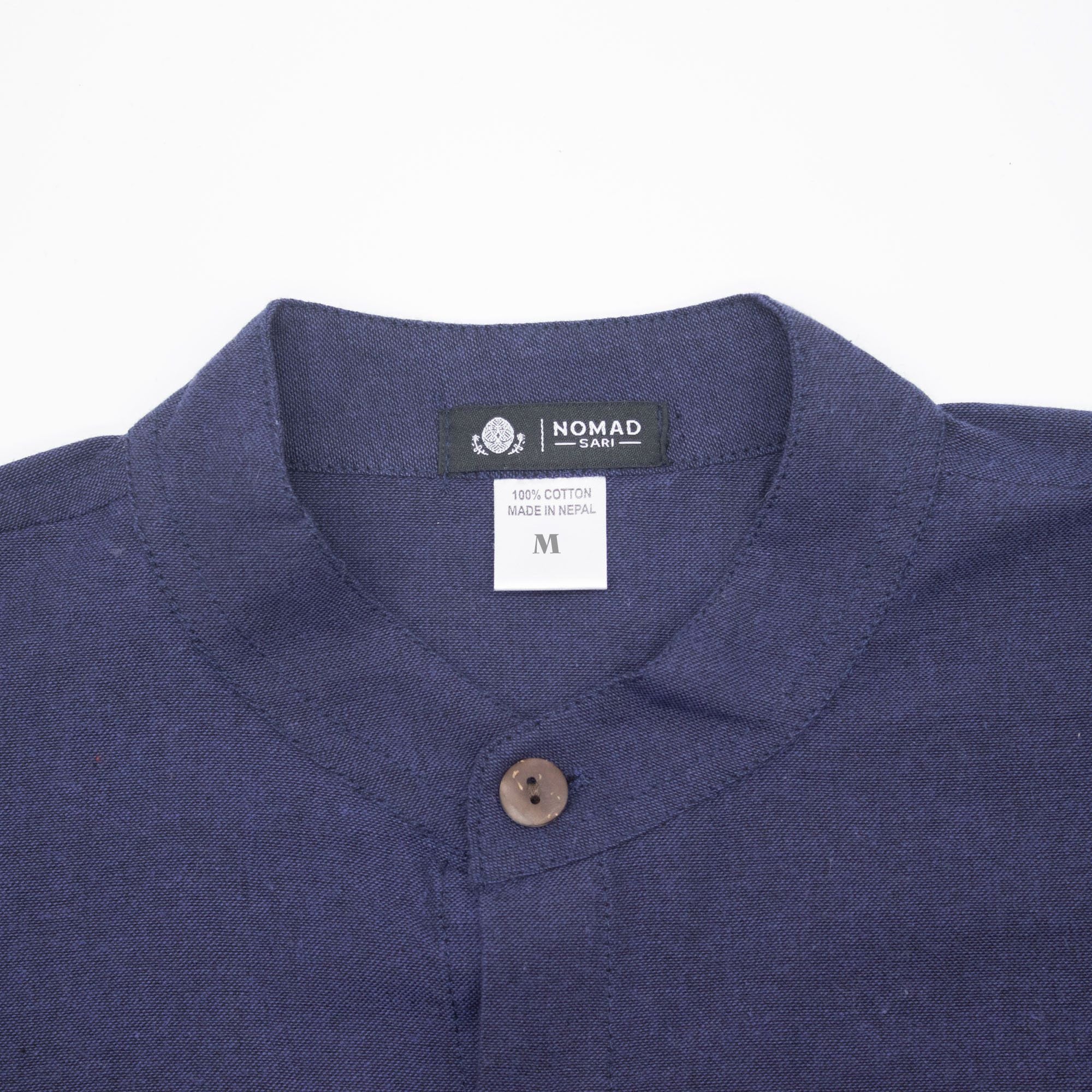 Nomad Sari Kathmandu Shirt in Indigo with Unique Pocket Detail