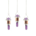 The Violet Engine Copper Pendulum with Amethyst Unique Design