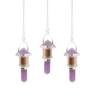 The Violet Engine- Combo Piece Copper Pendulum -  Amethyst