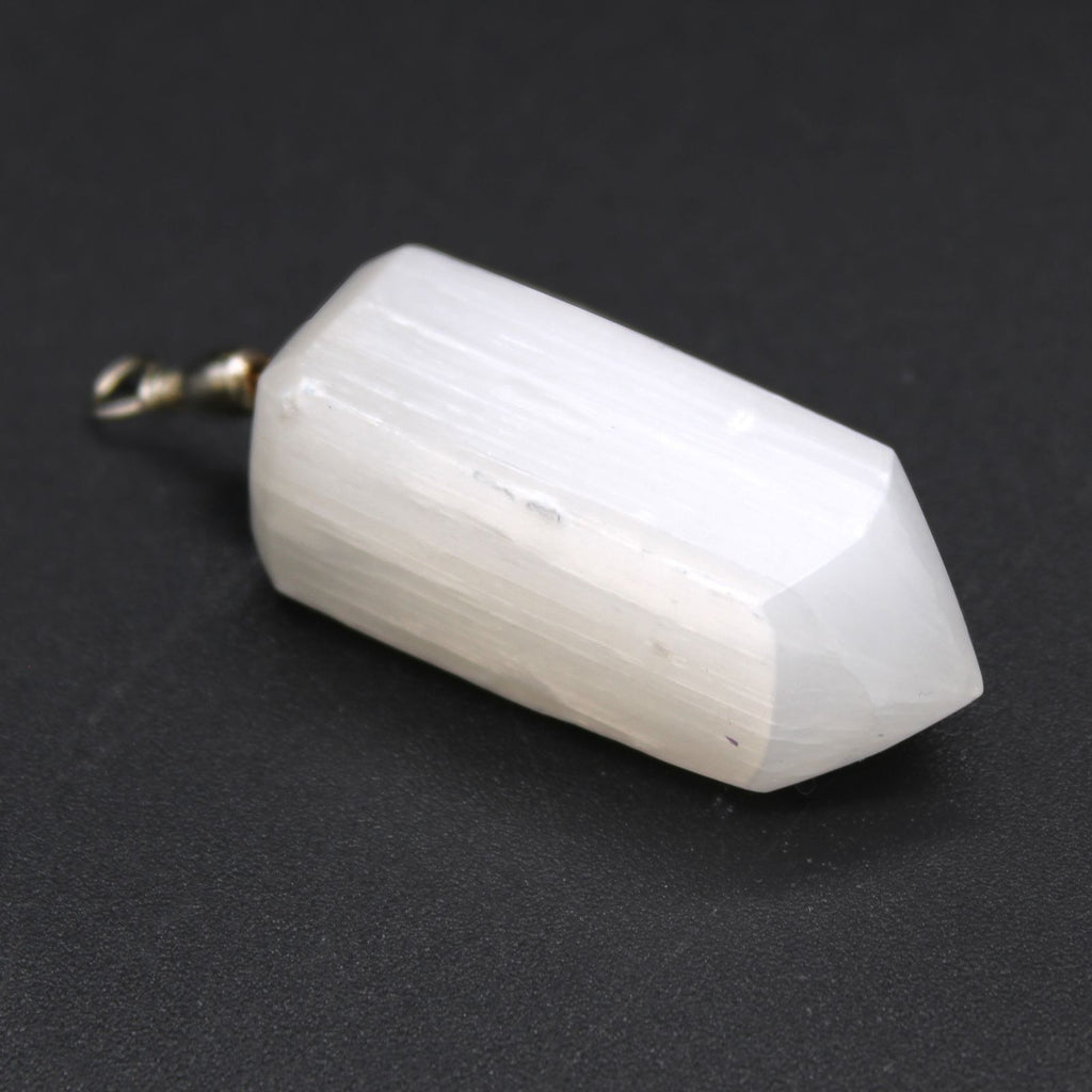 Selenite Obelisk Pendant for Stylish Everyday Fashion Accessory