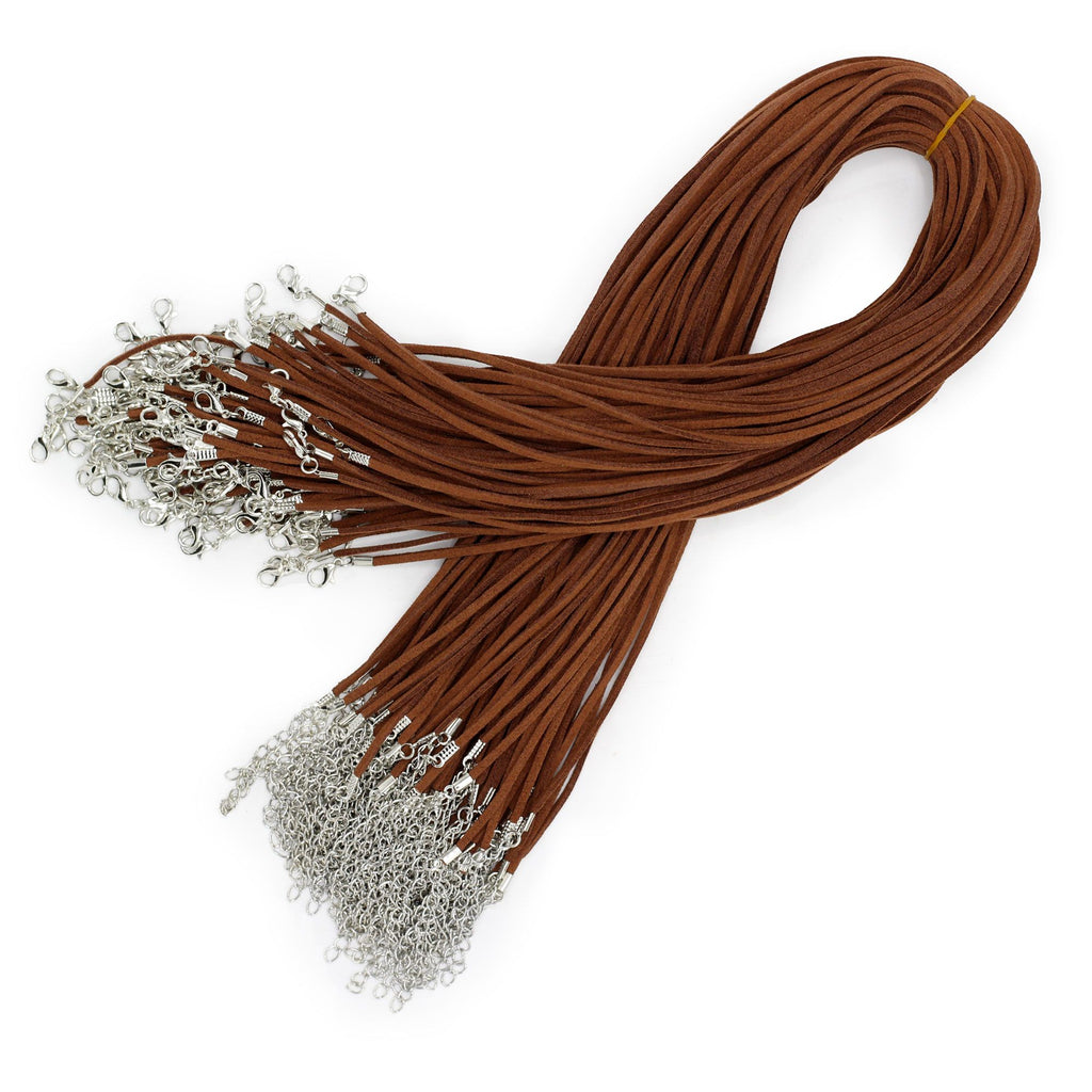Faux Leather Pendant Cord 2.5mm x 55cm Dark Brown for Jewellery