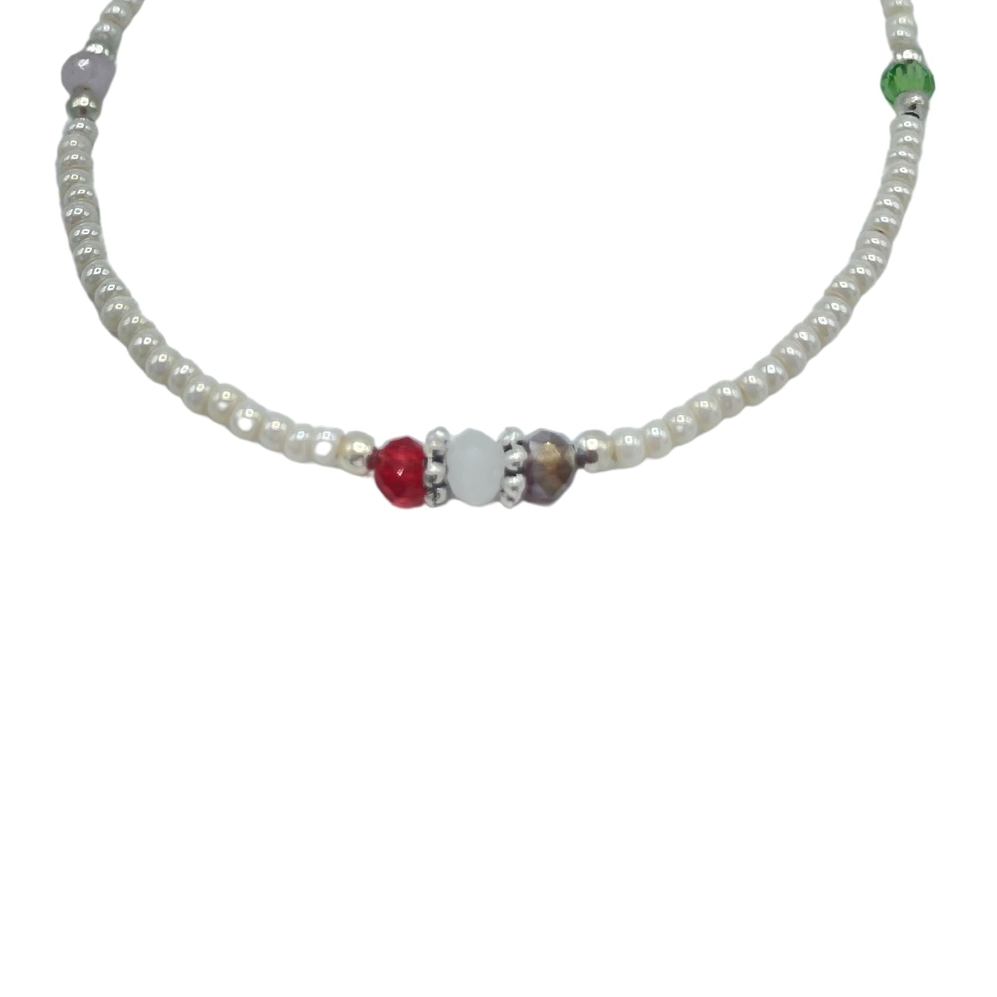 Nepalese Extra Fine Gem Bracelet with Luminous Pearl Beads
