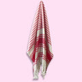 Hamman Spa Towel in Sunset Pink for Elegant Bathroom Decor