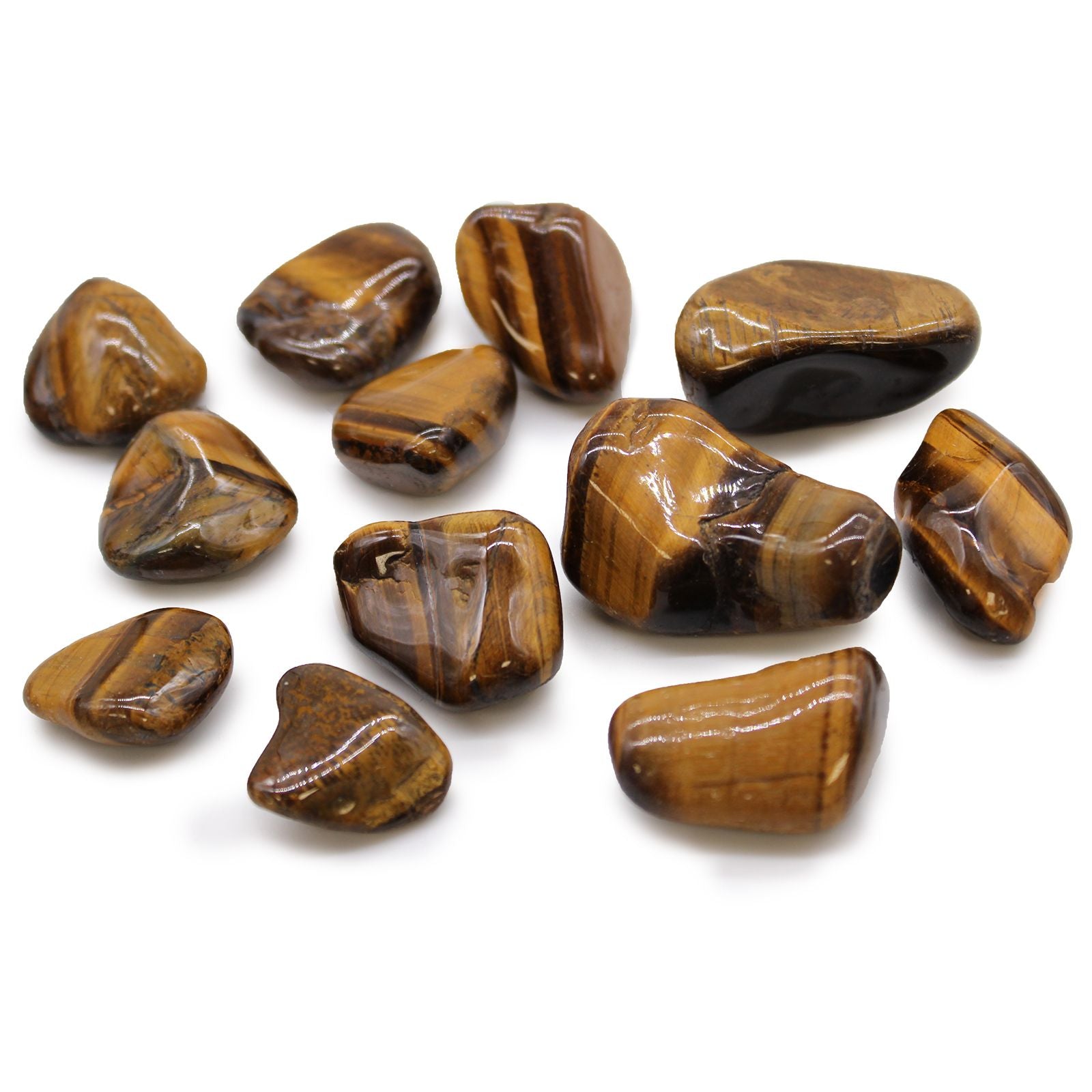 Medium African Tumble Stones Golden Tigers Eye for Home Decor