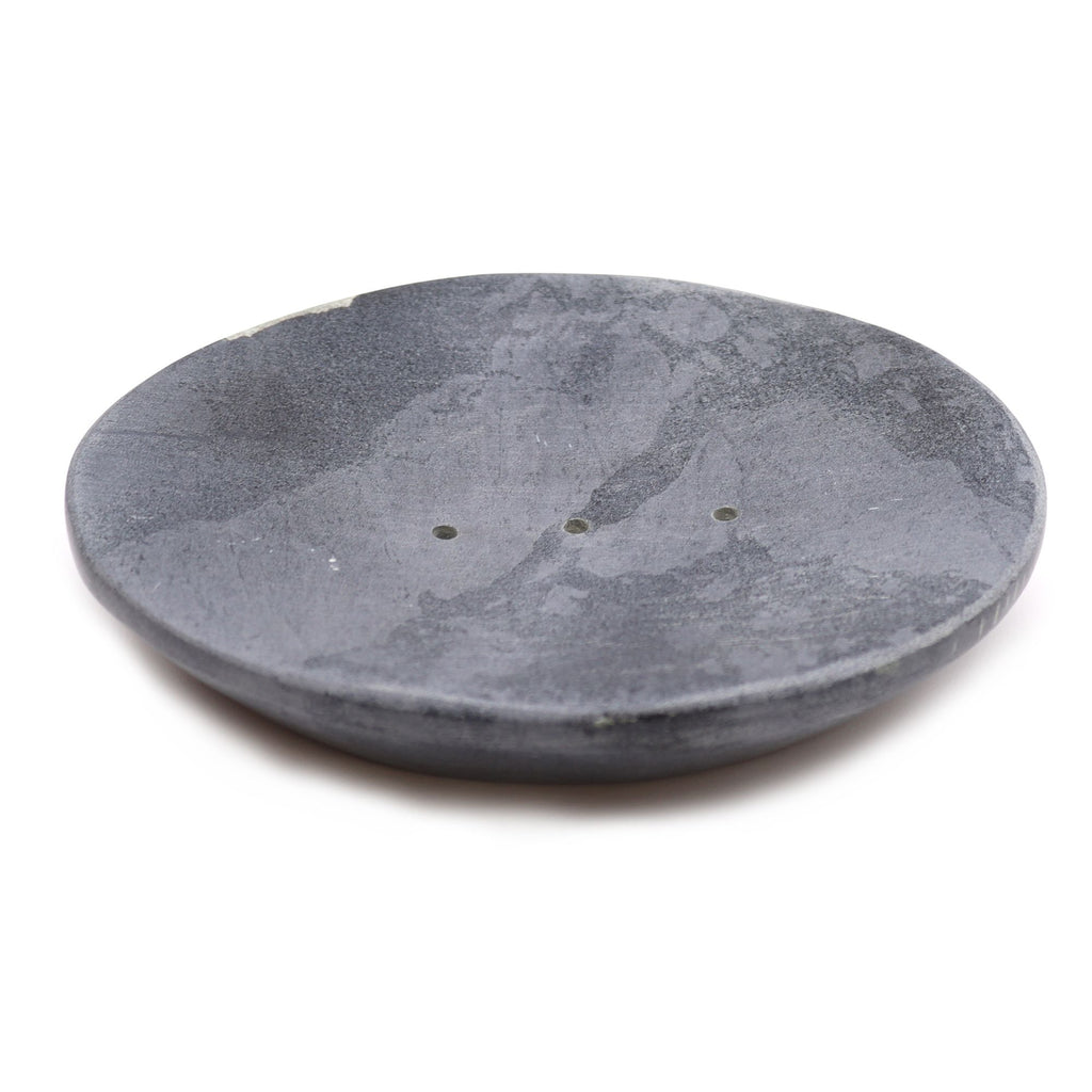 Grey Soapstone Soap Dish Classic Oval Design for Stylish Bathrooms