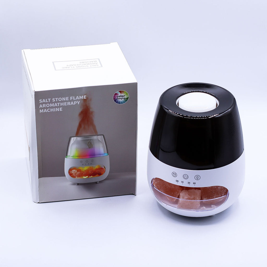 Salt Stone Flame Effect Aroma Diffuser with Timer and USB Power