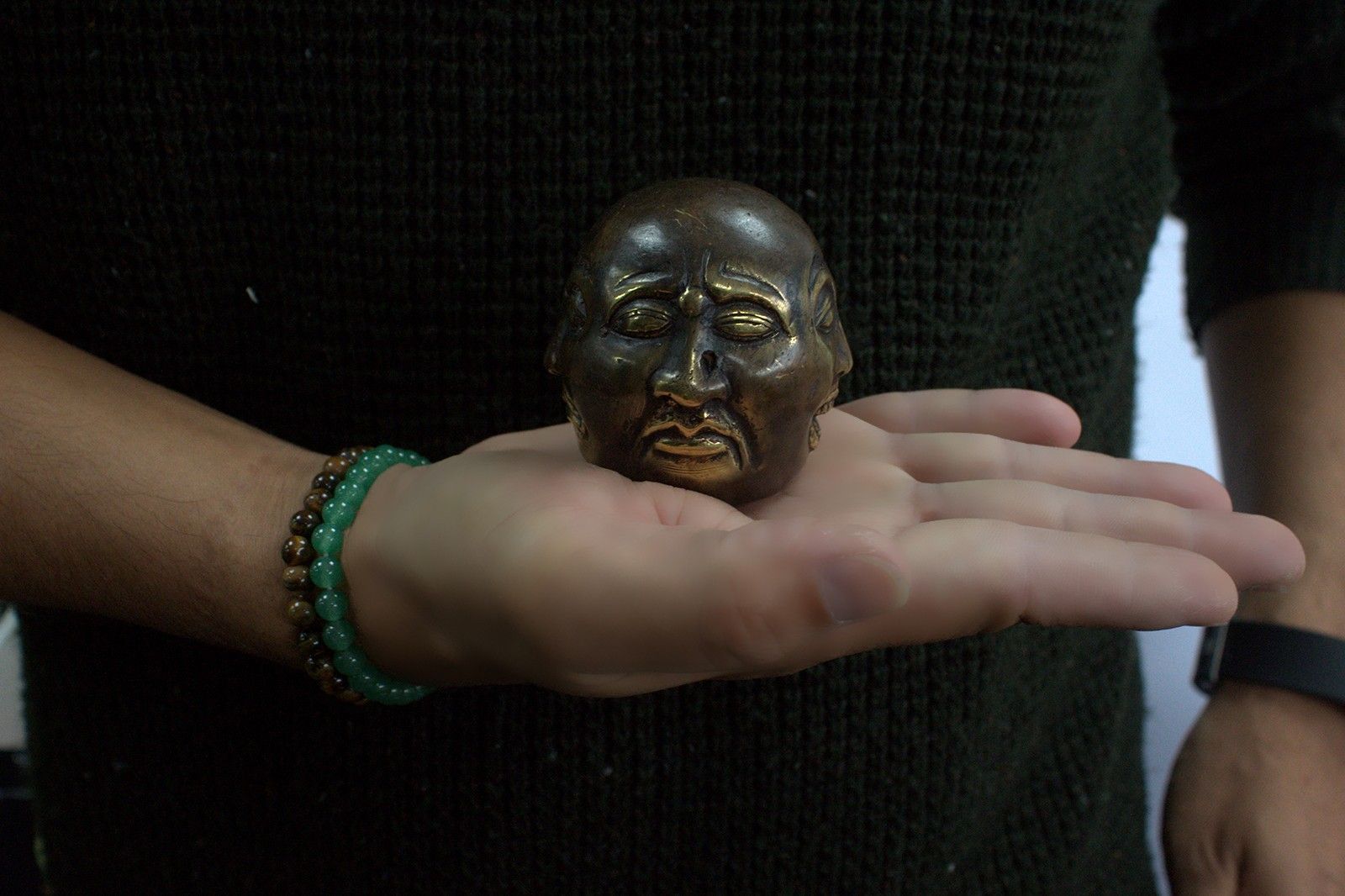 Fengshui Four Face Buddha 6cm Brass Decor for Home Serenity and Calm