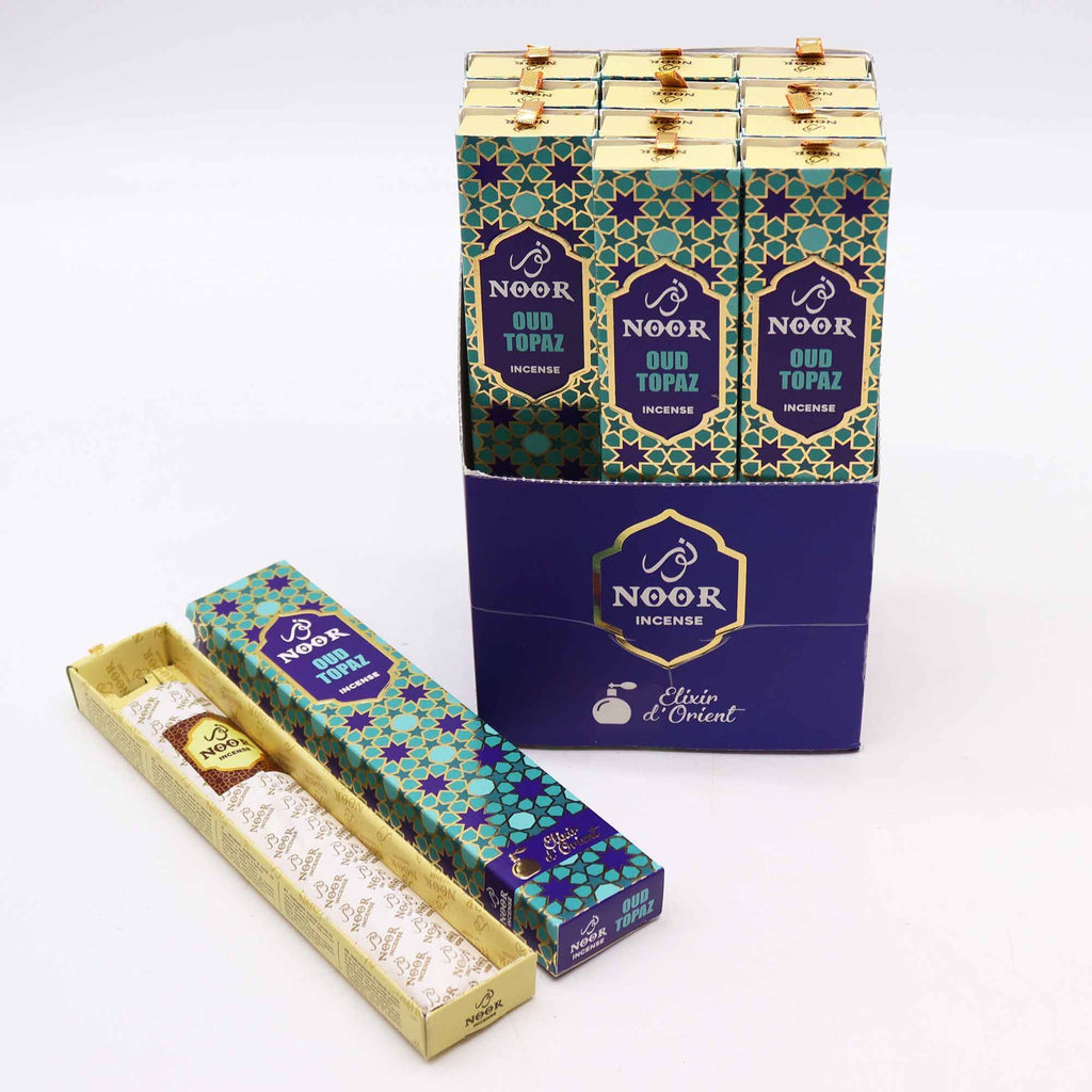 Noor Oud Incense Topaz for a Rich Aromatic Home Experience
