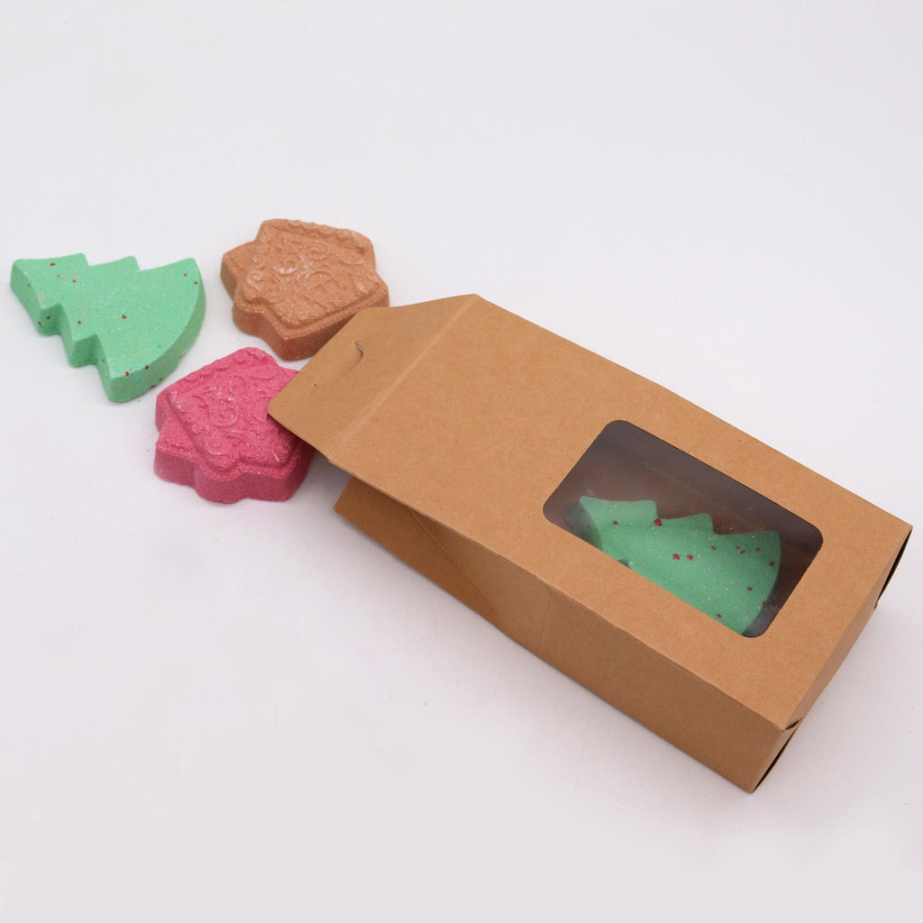 Gingerbread Town Christmas Bath Bomb Gift Pack for Holiday Cheer