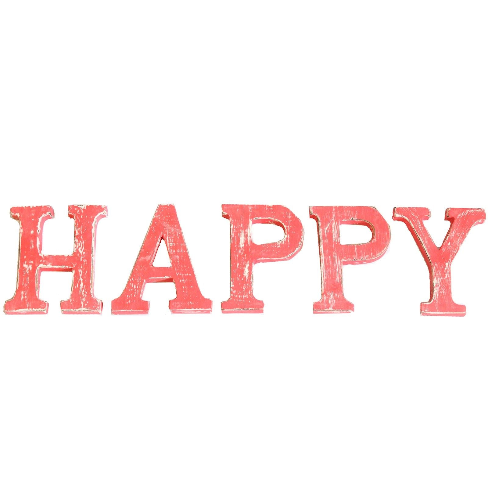 Shabby Chic Red Wash Letters for Festive Home Decor Cheer