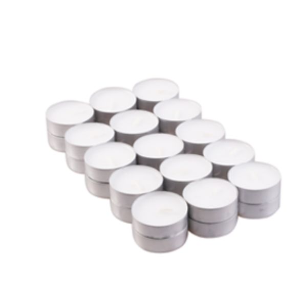 30x Unscented Tealight Candles for Home Decor and Events 4 Hours