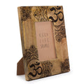 Med Mango Wood Picture Frame with Black Mandala Design for 10x15cm