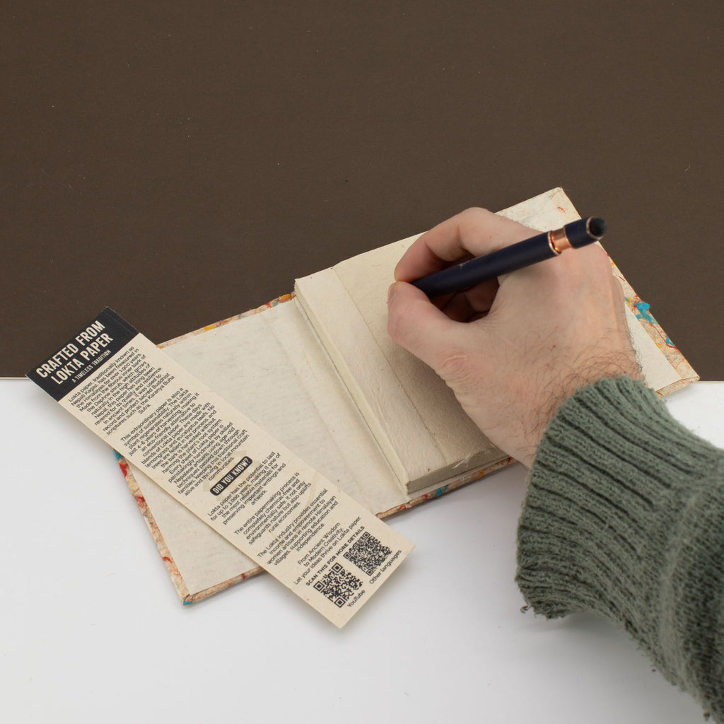 Lokta Mixed Colour Cotton Notebook Medium Size for Everyday Use