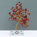 Red Jasper Gemstone Tree with 160 Stones for Home Decor