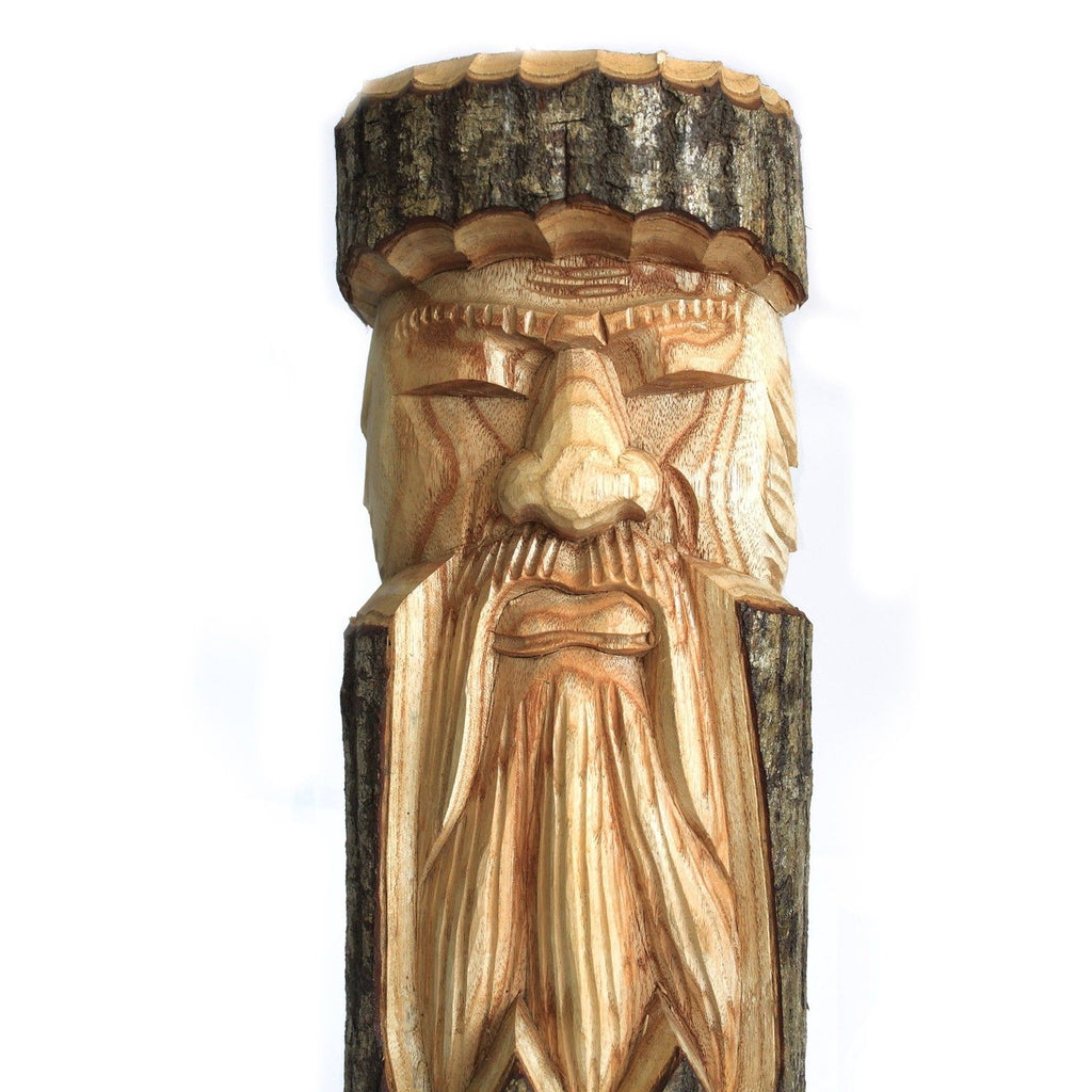 Old Man Tree Trunk Carving for Unique Indoor and Outdoor Decor