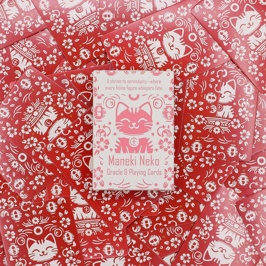 Fortune Cats Playing Cards and Oracle Cards Maneki Neko Deck